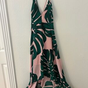 Express Pink and Green High Low Dress